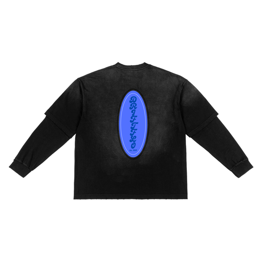 Sunfade Hand-Frayed Faux Two-Piece T-Shirt
