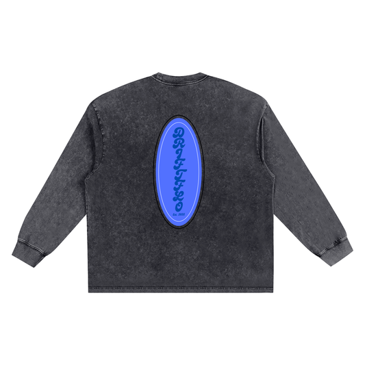 Snow Washed Oversize Long Sleeve T-shirt