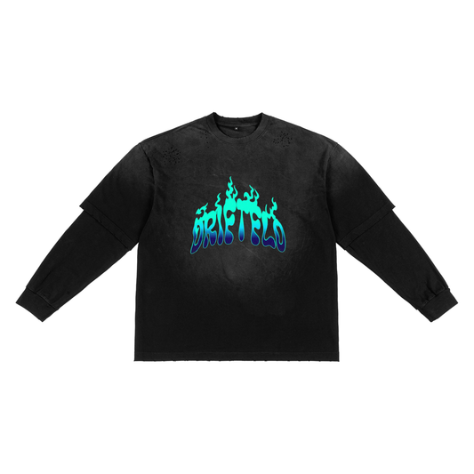 Sunfade Hand-Frayed Faux Two-Piece T-Shirt