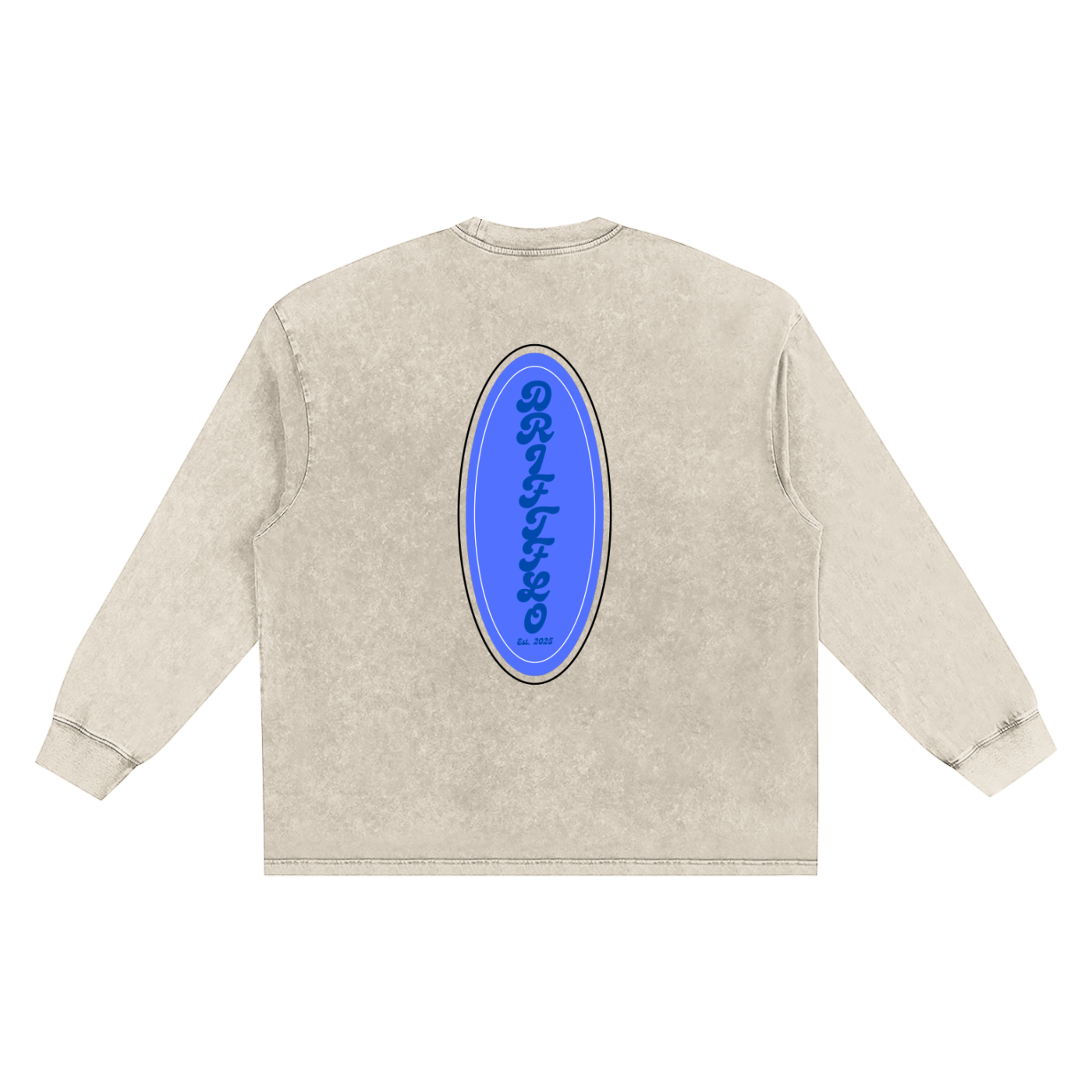 Snow Washed Oversize Long Sleeve T-shirt